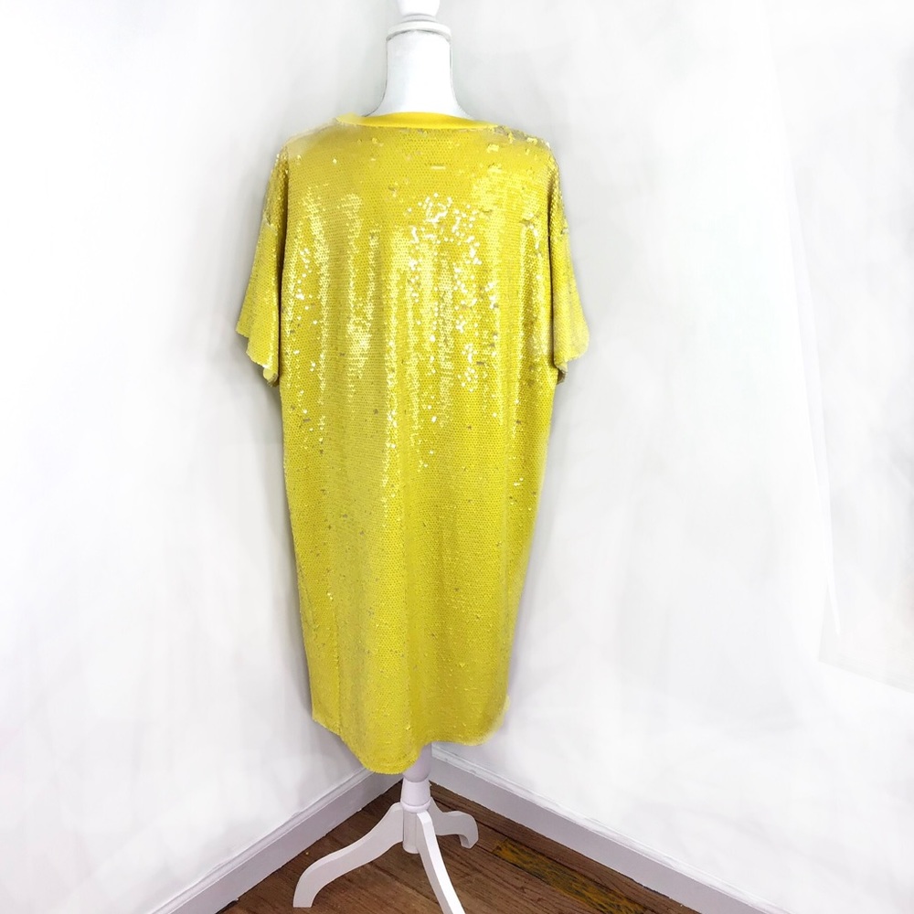 ELOQUII | Sequin Super Lemon Shift Dress - Picture 4 of 15